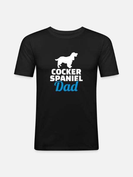 Cocker Spaniel - T-shirt près du corps Homme - noir