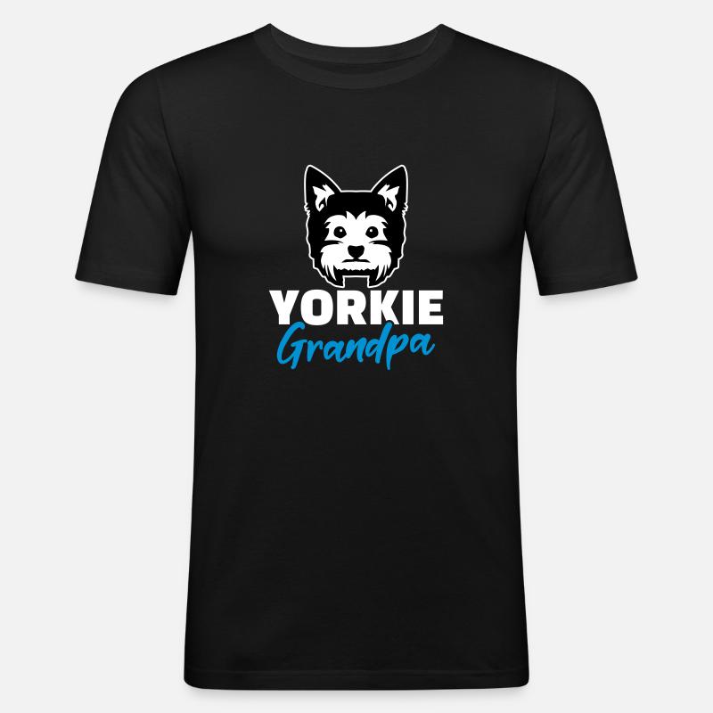 Yorkshire Terrier - T-shirt près du corps Homme - noir