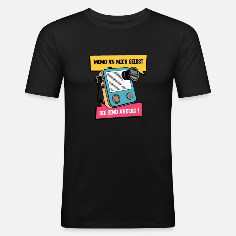 Sie sind anders ! - Männer Slim Fit T-Shirt - Schwarz