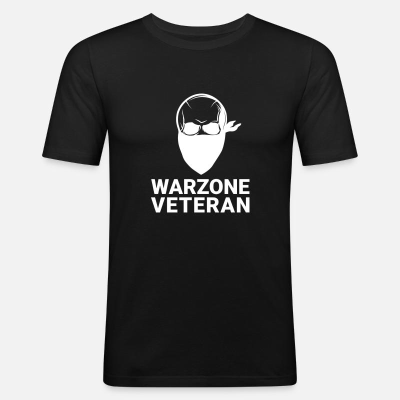 Warzone Veteran COD - Men's Slim Fit T-Shirt - black