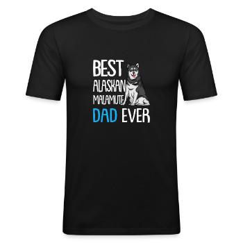 Alaskan Malamute - Männer Slim Fit T-Shirt - Schwarz - Vorne - Nik (191cm)