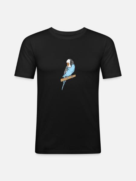Budgerigar - Men's Slim Fit T-Shirt - black