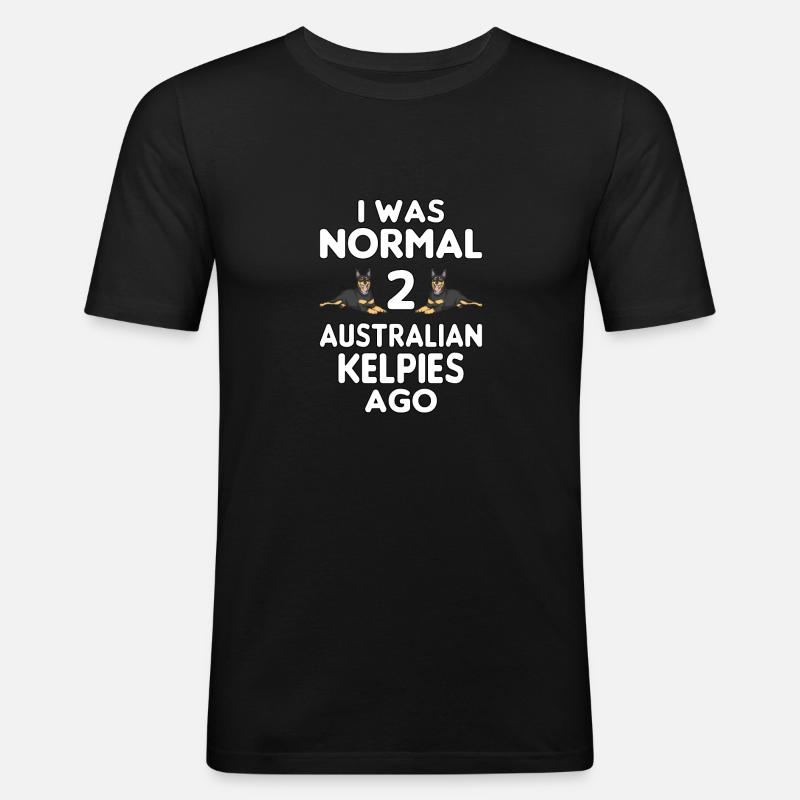 Australian Kelpie Hundebesitzer - Männer Slim Fit T-Shirt - Schwarz