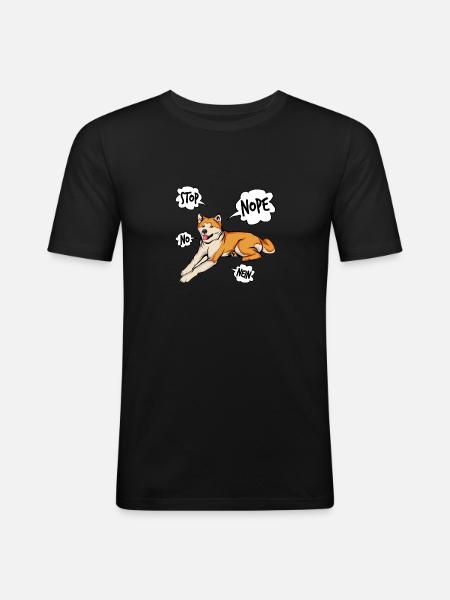 Akita Inu - Men's Slim Fit T-Shirt - black