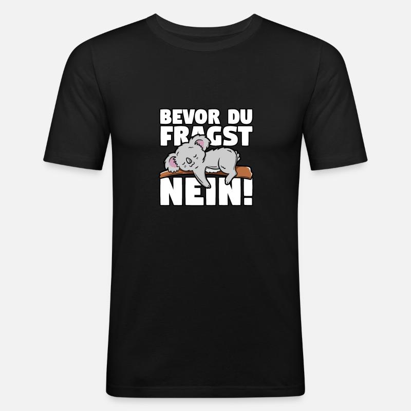Koala - Männer Slim Fit T-Shirt - Schwarz