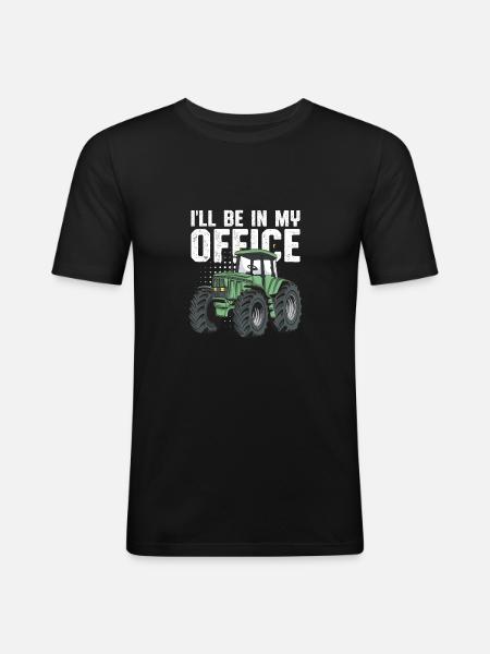 Tractor Farmer - Men's Slim Fit T-Shirt - black