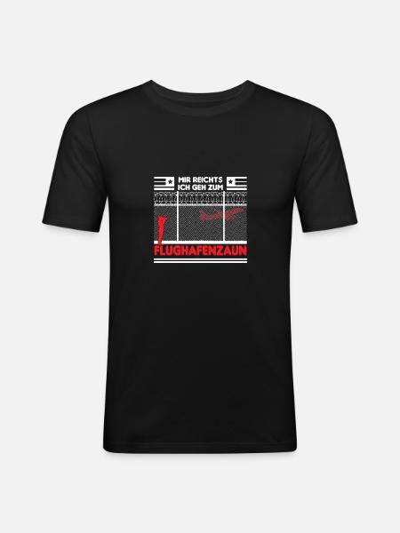 Planespotter Planespotting Flugzeug - Männer Slim Fit T-Shirt - Schwarz