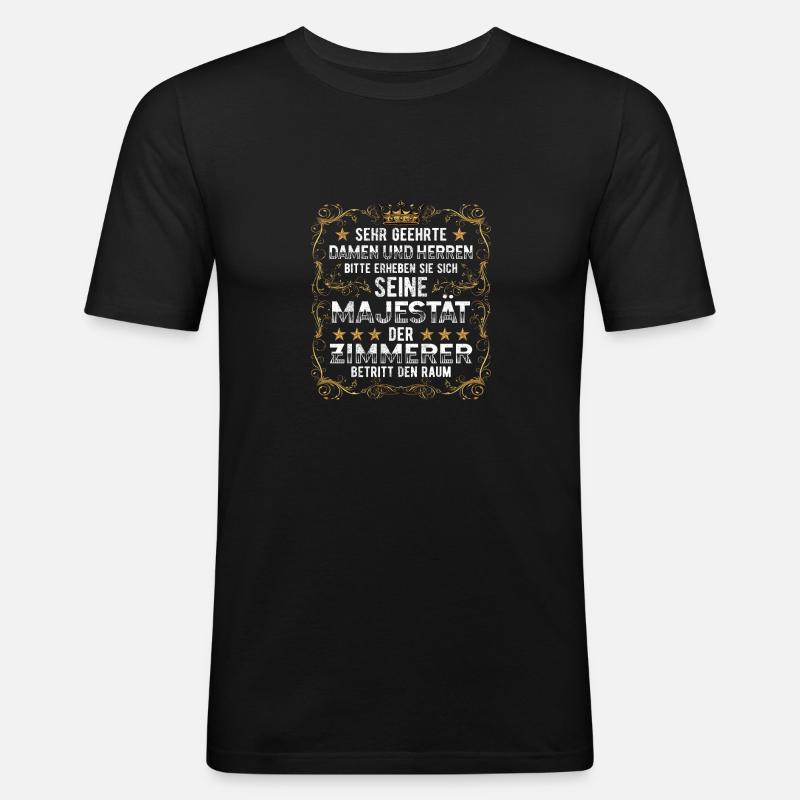 Zimmerer - Männer Slim Fit T-Shirt - Schwarz