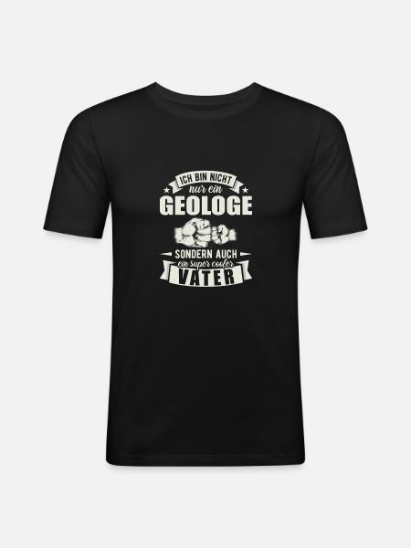 Geologe - Männer Slim Fit T-Shirt - Schwarz