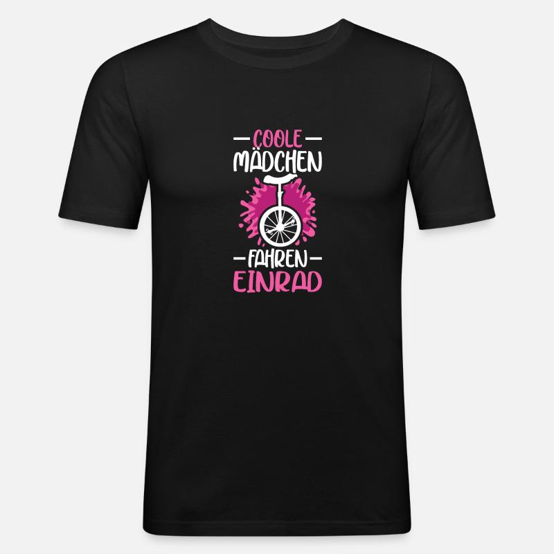 Einrad - Männer Slim Fit T-Shirt - Schwarz