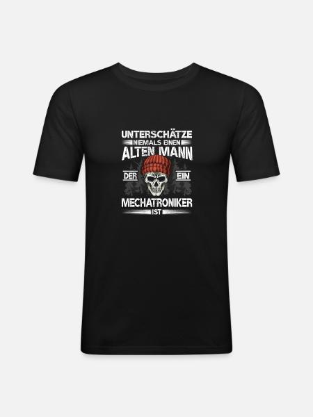 Mechatroniker - Männer Slim Fit T-Shirt - Schwarz