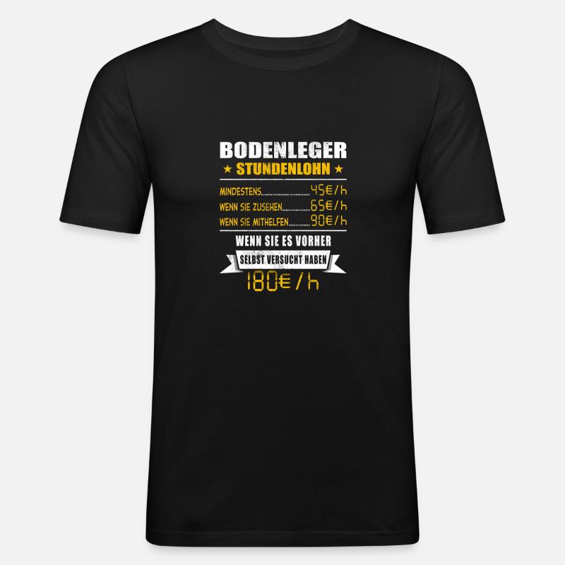 Bodenleger - Männer Slim Fit T-Shirt - Schwarz