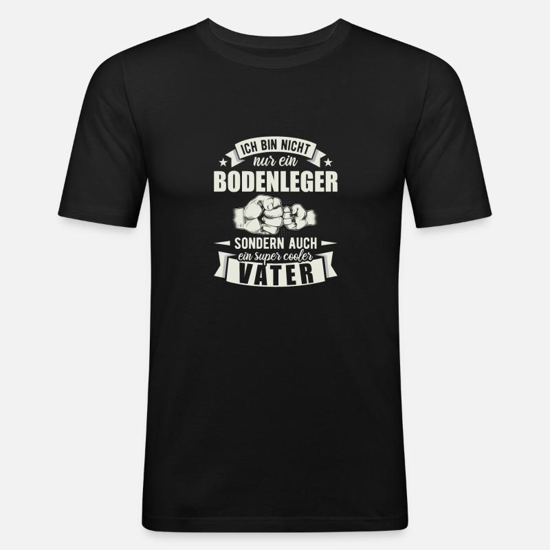 Bodenleger - Männer Slim Fit T-Shirt - Schwarz