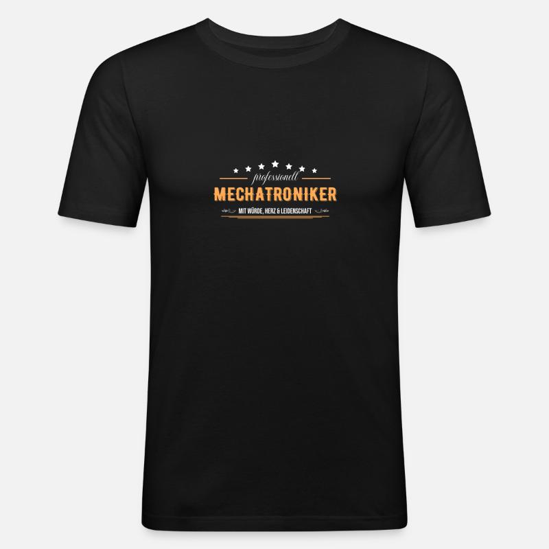 Mechatroniker - Männer Slim Fit T-Shirt - Schwarz