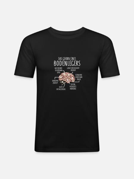 Bodenleger Anatomie - Männer Slim Fit T-Shirt - Schwarz