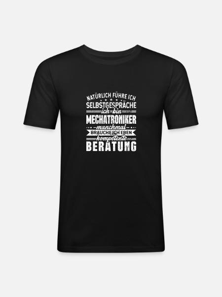 Mechatroniker - Männer Slim Fit T-Shirt - Schwarz