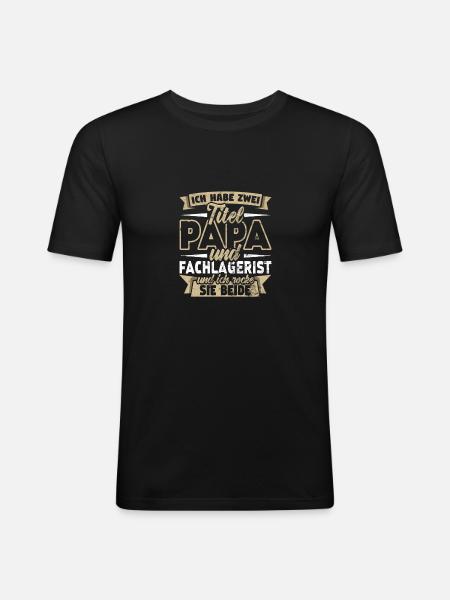 Fachlagerist - Männer Slim Fit T-Shirt - Schwarz