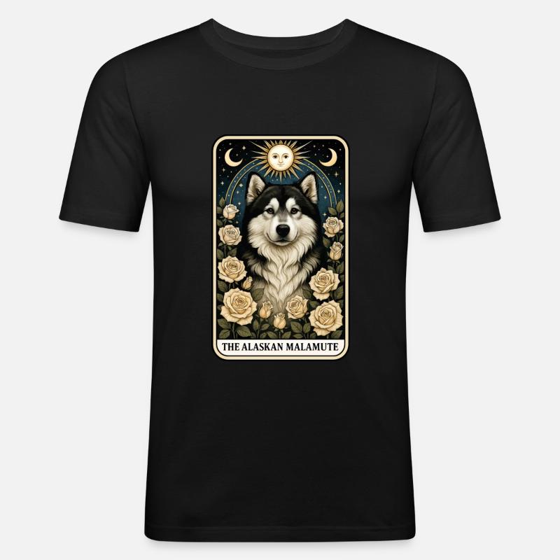 Alaskan Malamute - Männer Slim Fit T-Shirt - Schwarz