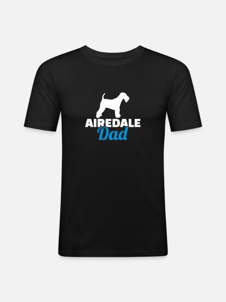 Airedale Terrier - Men's Slim Fit T-Shirt - black