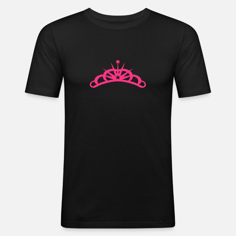Tiara - Männer Slim Fit T-Shirt - Schwarz