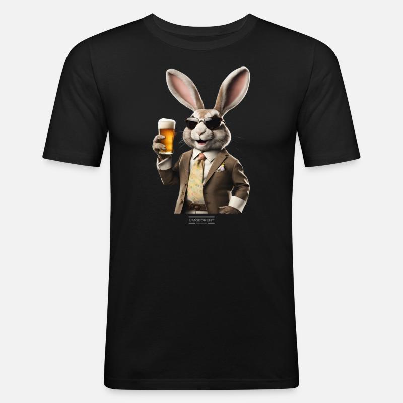 Hasi - Männer Slim Fit T-Shirt - Schwarz