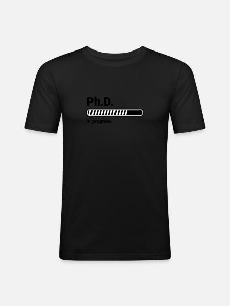 Ph.D. progress bar - Men's Slim Fit T-Shirt - black