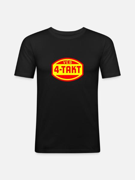 VEB 4-stroke logo (2c) - Men's Slim Fit T-Shirt - black