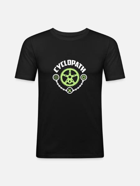 CYCLOPATH-cycle - Men's Slim Fit T-Shirt - black