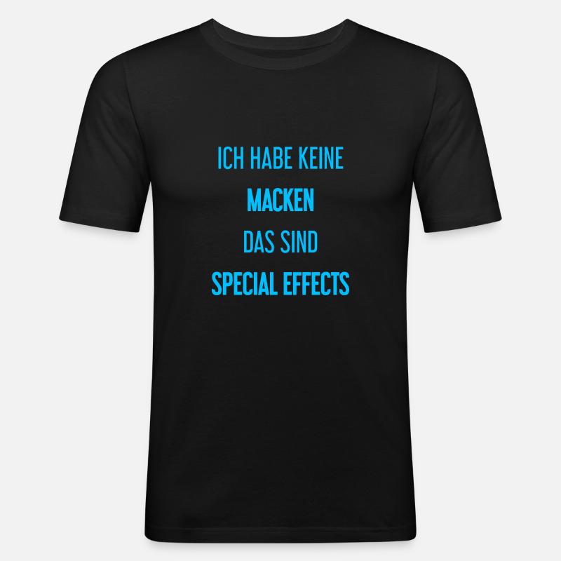 Keine Macken, nur Special Effects! - Männer Slim Fit T-Shirt - Schwarz