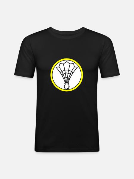 Badminton Symbol Team - Men's Slim Fit T-Shirt - black