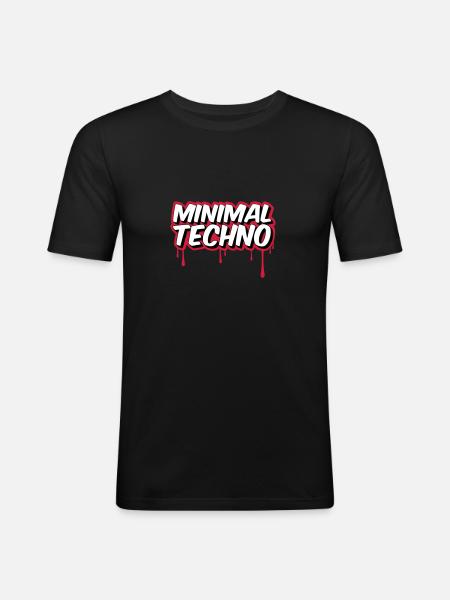 MINIMAL TECHNO - Men's Slim Fit T-Shirt - black