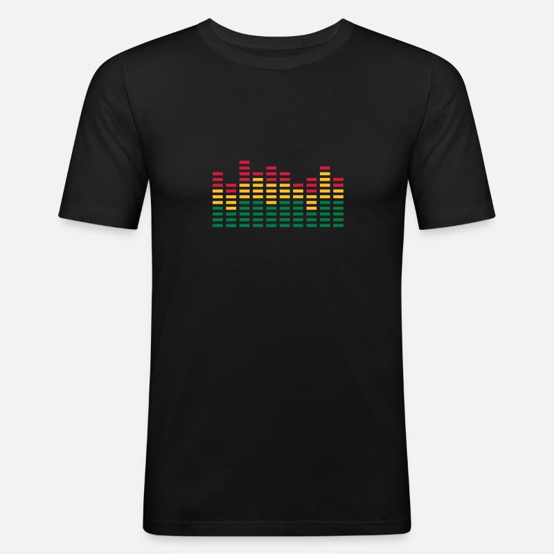 equalizer - Männer Slim Fit T-Shirt - Schwarz
