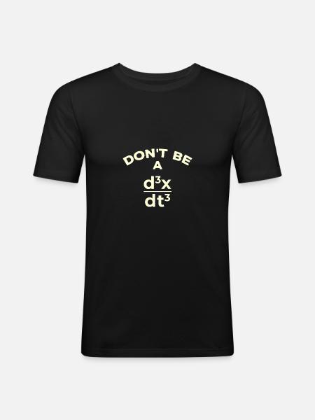 Funny Math Teacher Joke - Men's Slim Fit T-Shirt - black