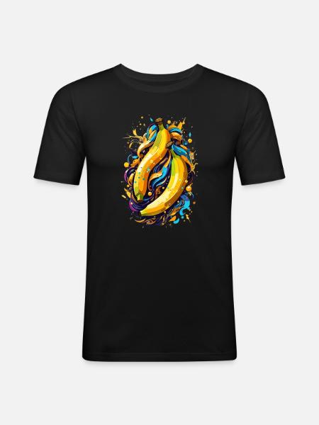 Bananas - Men's Slim Fit T-Shirt - black