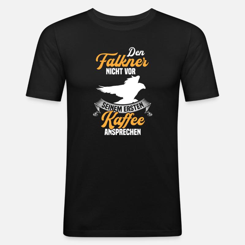 Falkner ansprechen Beizjagd Falknerei - Männer Slim Fit T-Shirt - Schwarz