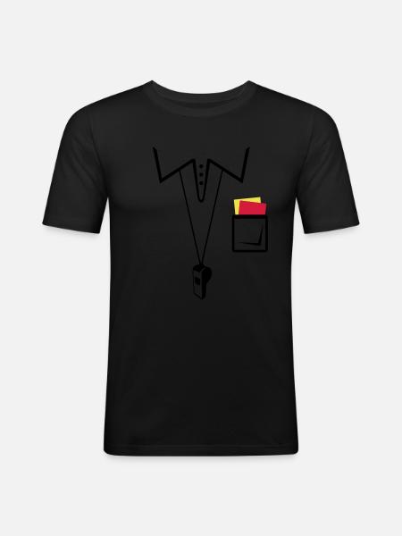Soccer referee jersey - Men's Slim Fit T-Shirt - black
