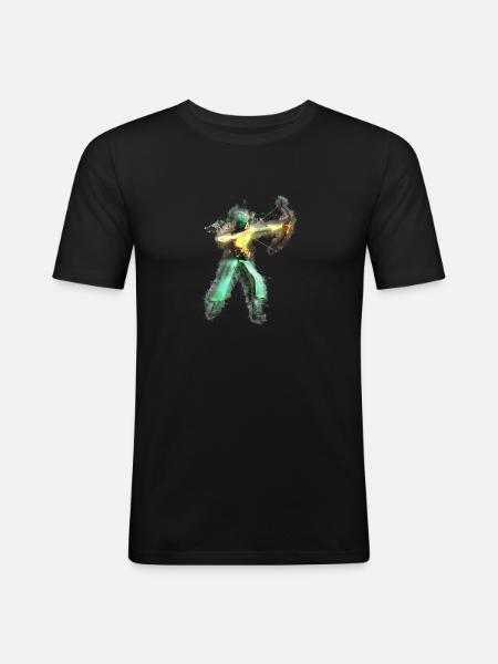 Charge arc bright glowing - Men's Slim Fit T-Shirt - black