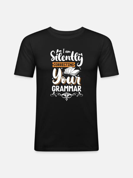 Author Editor Poetry - Men's Slim Fit T-Shirt - black