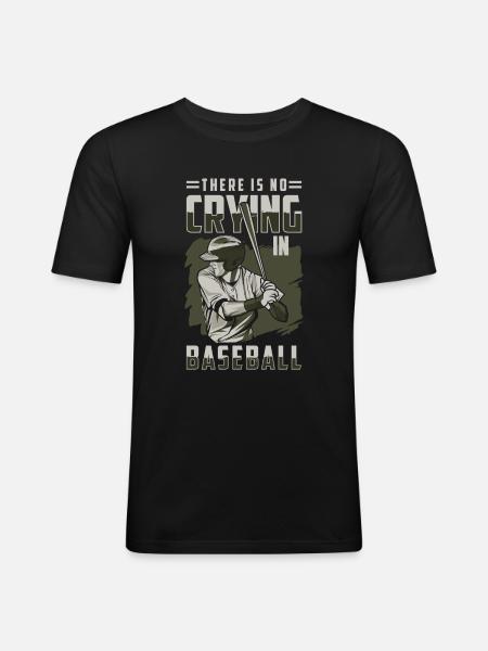 Baseball bat America Baseballer - Men's Slim Fit T-Shirt - black
