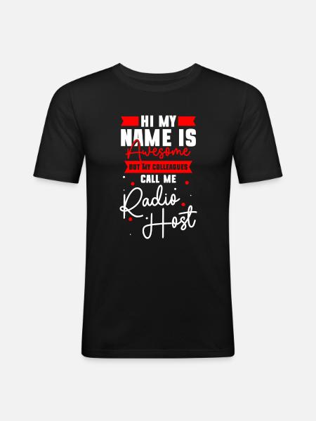 Podcast Beruf Job Puls - Men's Slim Fit T-Shirt - black