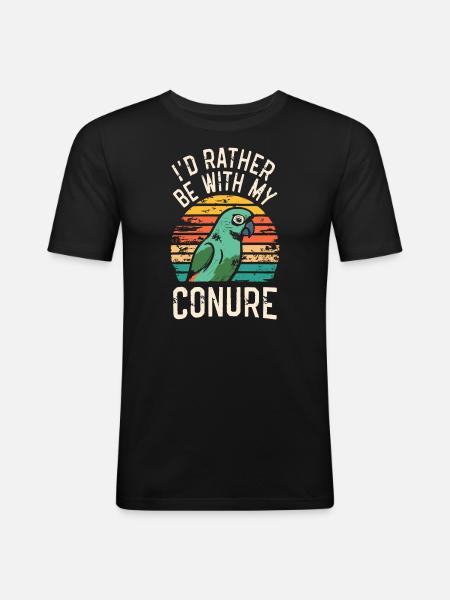 Perruche perruche - T-shirt près du corps Homme - noir