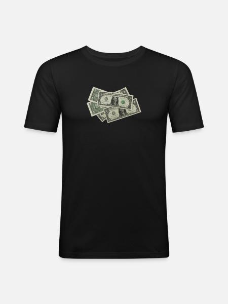 Banknotes Gift Idea - Men's Slim Fit T-Shirt - black