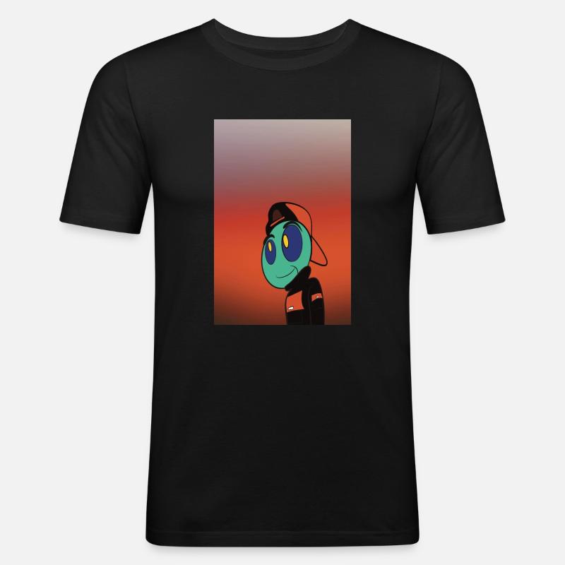 Chromatisches Charakter-Ensemble - Männer Slim Fit T-Shirt - Schwarz