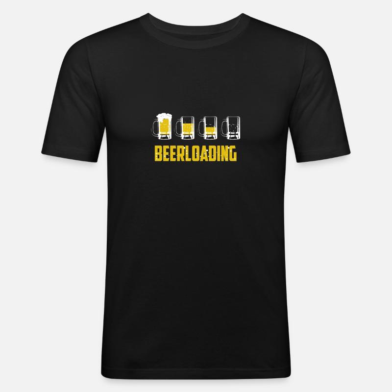 Beerloading - Männer Slim Fit T-Shirt - Schwarz