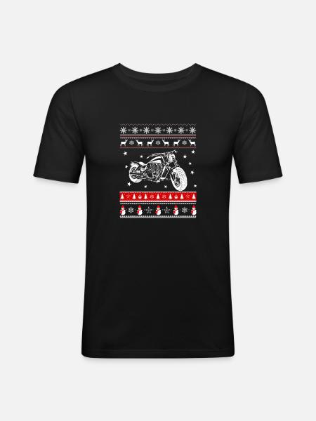 Chopper and Christmas - Men's Slim Fit T-Shirt - black