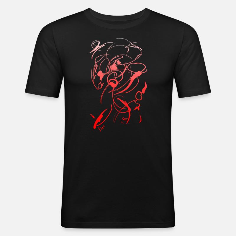 Abstrakt Fantasy Hintergrund - Männer Slim Fit T-Shirt - Schwarz
