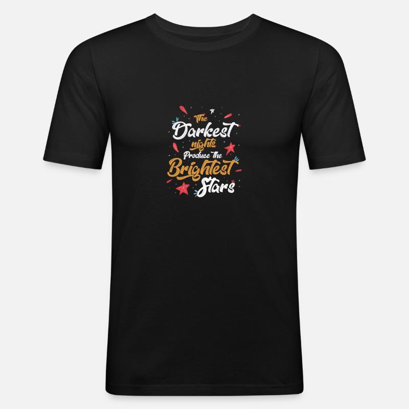 Hellste Sterne Geschenk - Männer Slim Fit T-Shirt - Schwarz