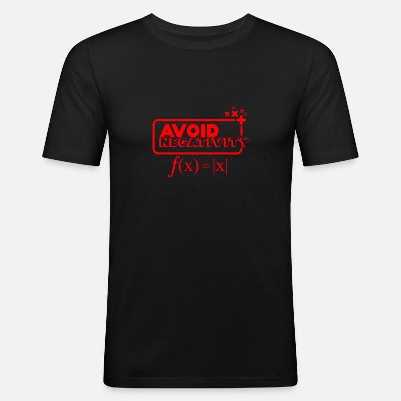 Avoid negativity - rot - Männer Slim Fit T-Shirt - Schwarz