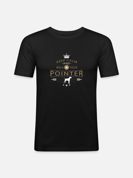 Pointer anglais Shirt - T-shirt près du corps Homme - noir