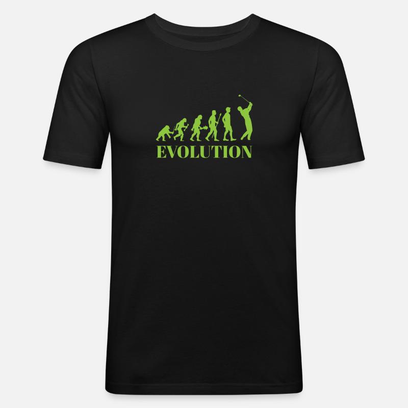 Evolution - Golf - Funny - Fun - Gift - Men's Slim Fit T-Shirt - black